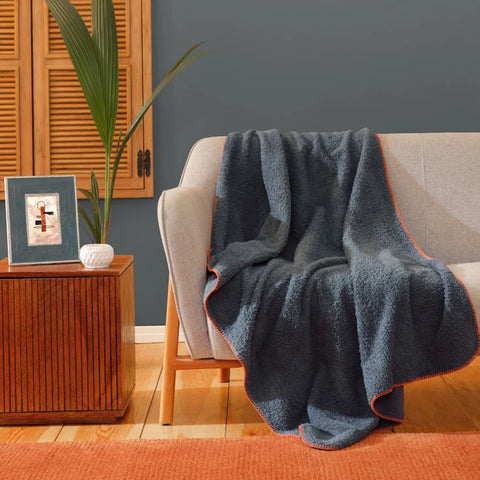Karaca Home Faye İndigo Throw Battaniye 115x160 cm  