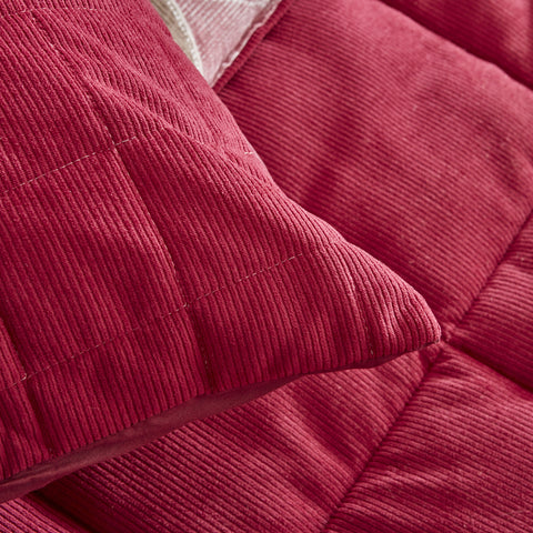 Karaca Home Lydia Double Stripe Comfort Set Burgundy
