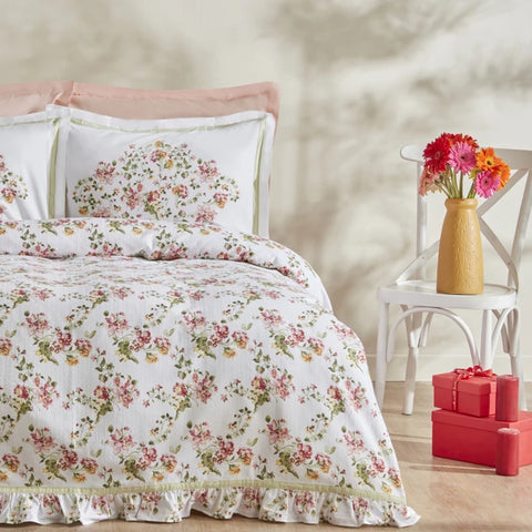 Karaca Home Emilie %100 Pamuk Çift Kişilik Pike Takımı Pembe 
 