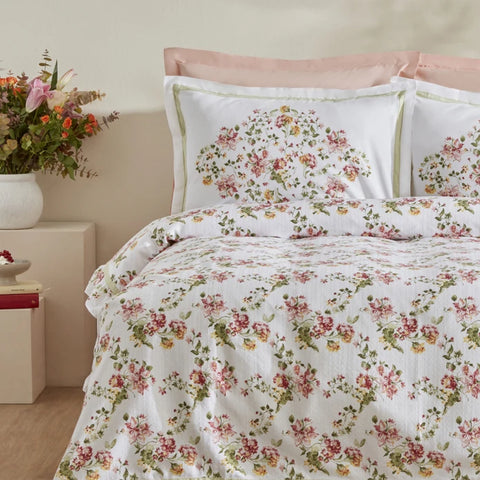 Karaca Home Emilie %100 Pamuk Çift Kişilik Pike Takımı Pembe 
 
