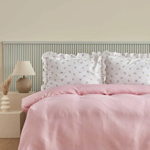 Karaca Home Lidya %100 Pamuk Çift Kişilik Pike Takımı Pudra 
 