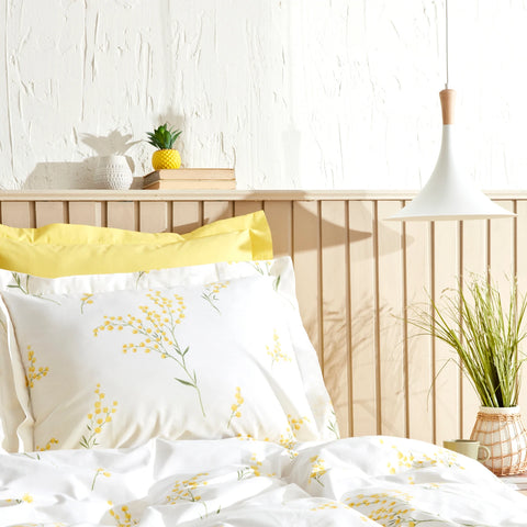 Karaca Home Loretta 100% Baumwolle Einzelbett Bettwäsche Set, Gelb