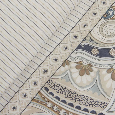 Karaca Lemy Çift Kişilik Nevresim Takımı %100 Pamuk Saten Mavi 200x220 Cm