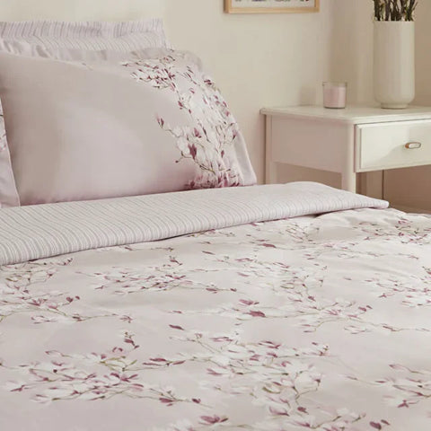 Karaca Pesla Bettwäsche-Set aus 100 % Baumwoll-Satin, Einzelbett, Rosa