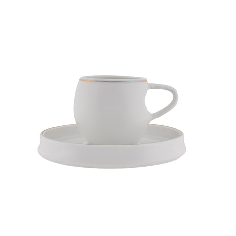 Karaca Streamline Sunset 6-Piece Coffee Cup Set for 6 People, 100 ml