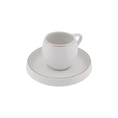 Karaca Streamline Sunset 6-Piece Coffee Cup Set for 6 People, 100 ml