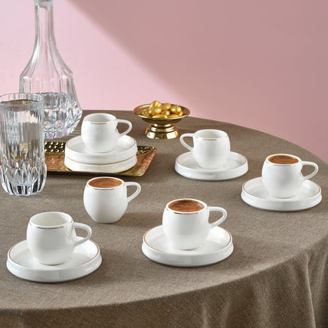 Karaca Streamline Sunset 6-Piece Coffee Cup Set for 6 People, 100 ml