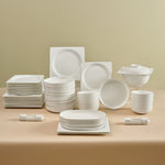 Karaca Fine Pearl Extra Nish 62-Teiliges 12-Personen Geschirrset Platin
