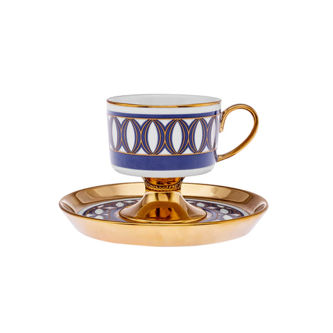 Karaca Hilal 4-Piece Porcelain Turkish Coffee Cup Set, 85 ml, Multi