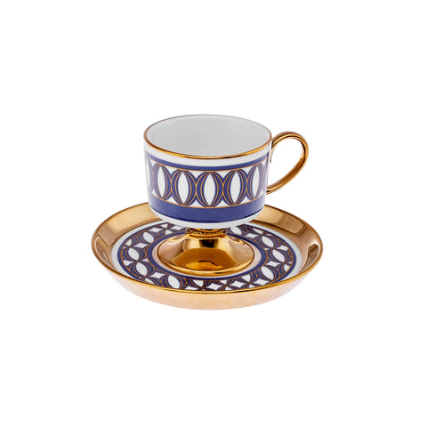 Karaca Hilal 4-Piece Porcelain Turkish Coffee Cup Set, 85 ml, Multi