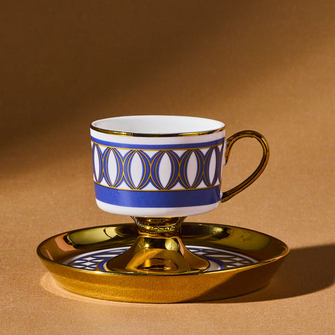 Karaca Hilal 4-Piece Porcelain Turkish Coffee Cup Set, 85 ml, Multi