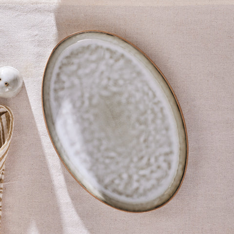 Karaca Rixton 35.5 cm Serving Plate, Beige