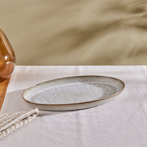 Karaca Rixton 35.5 cm Serving Plate, Beige