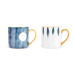 Karaca Canarie 2-Piece Stoneware Mug Set, 350ml, Multicolour
 