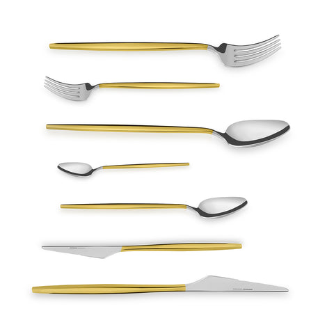 Karaca Moongate Gold 84-Piece 316 Premium Cutlery Set in Box