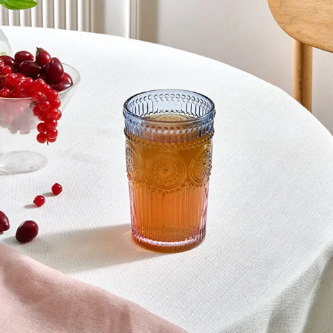 Karaca Sunflower Meşrubat Bardağı 332 ml, Mavi Pembe