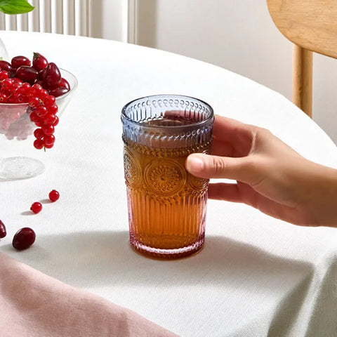 Karaca Sunflower Meşrubat Bardağı 332 ml, Mavi Pembe