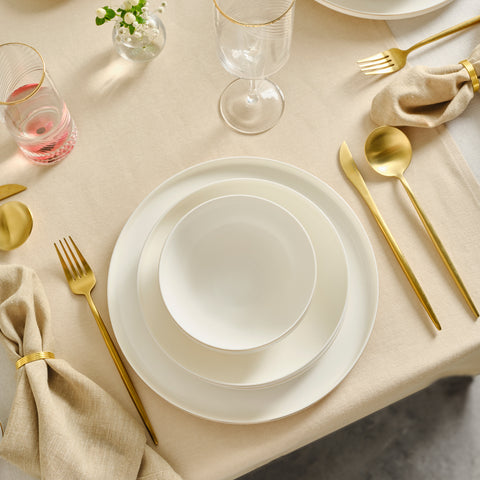 Karaca Red Carpet Collection Stream Bone Merope 53-teiliges 12-Personen Geschirrset Gold