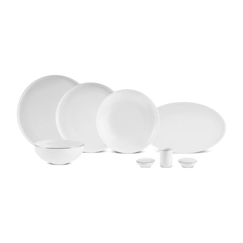 Karaca Red Carpet Collection Stream Bone Merope 53-teiliges 12-Personen Geschirrset Platin