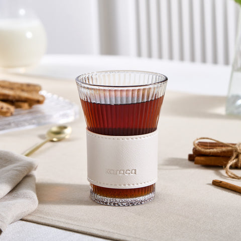 Karaca Leather Cool Touch Latte Bardağı 210 Ml Sedef  