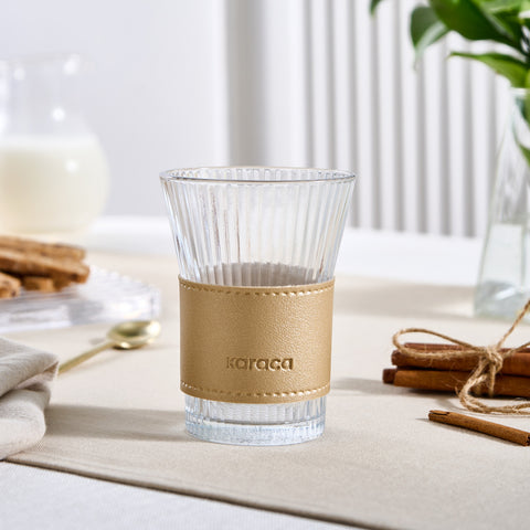 Karaca Leather Cool Touch Latte Bardağı 210 Ml Gold  