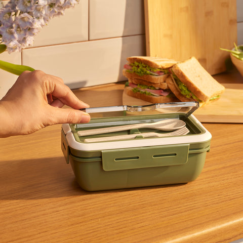 Karaca Fusca Çatal Kaşıklı Lunch Box Yeşil