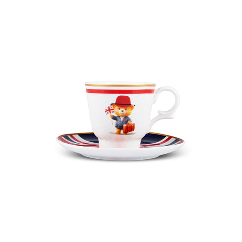 Karaca London 2 Kişilik 4 Parça Bone China Türk Kahvesi Fincan Takımı, 80 ml, Çok Renkli