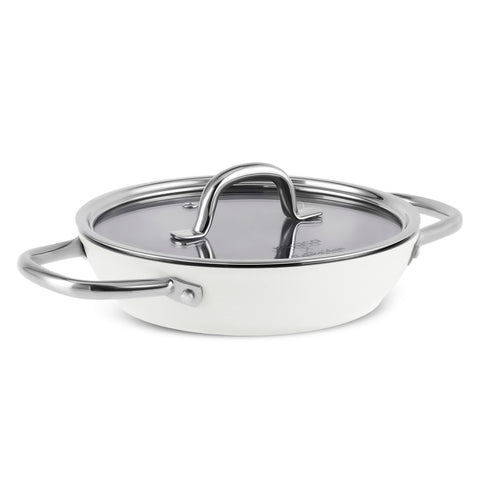 Karaca x Refika Swiss Crystal Creamy Metal 6-Piece Sahan Set Cream