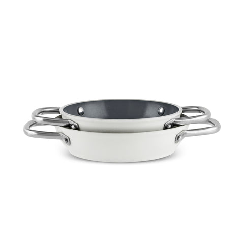 Karaca x Refika Swiss Crystal Creamy Metal 6-Piece Sahan Set Cream