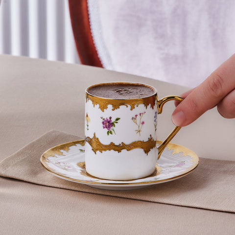 Karaca Bihter, 6 Person Coffee Cup Set, 90ML