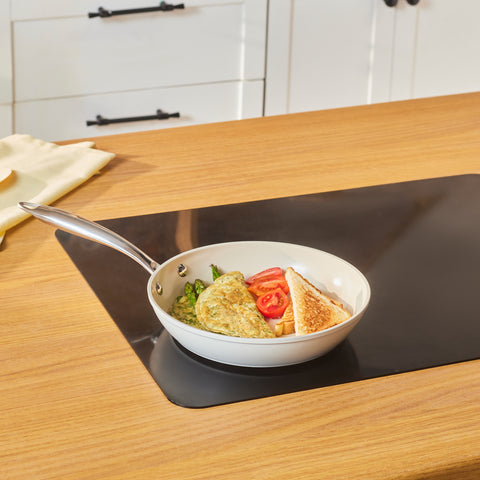 Karaca Swiss Crystal Almond Cream Stainless Steel Handle Pan 22 cm
 
