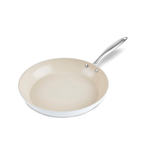 Karaca Swiss Crystal Almond Cream Stainless Steel Handle Pan 30 cm
 