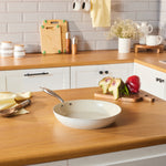 Karaca Swiss Crystal Almond Cream Stainless Steel Handle Pan 30 cm
 