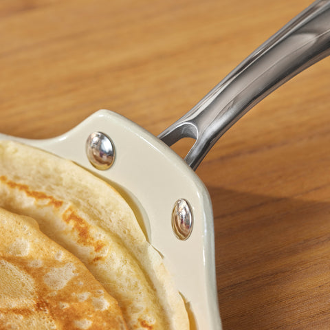Karaca Swiss Crystal Almond Cream Stainless Steel Handle Pancake 28 cm
 