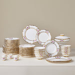 Karaca Royal Bone China Elizabeth 55 Parça 12 Kişilik Yemek Takımı, Gold