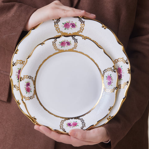 Karaca Royal Bone China Elizabeth 55 Parça 12 Kişilik Yemek Takımı, Gold