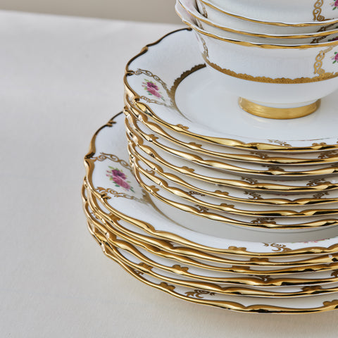 Karaca Royal Bone China Elizabeth 55 Parça 12 Kişilik Yemek Takımı, Gold