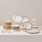 Karaca Royal Bone China Victoria 55 Parça 12 Kişilik Yemek Takımı, Gold