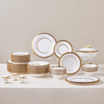 Karaca Royal Bone China Charlotte 55 Parça 12 Kişilik Yemek Takımı, Gold