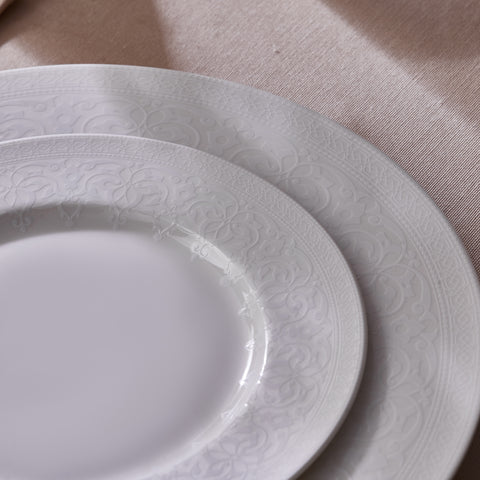 Karaca New Dome Dinnerware Set for 6 Persons, 24 Pieces, White

