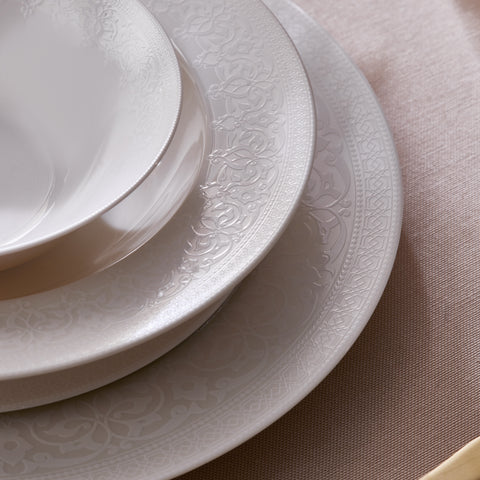 Karaca New Dome Dinnerware Set for 6 Persons, 24 Pieces, White

