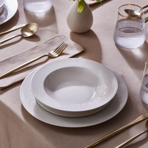 Karaca New Dome Dinnerware Set for 6 Persons, 24 Pieces, White

