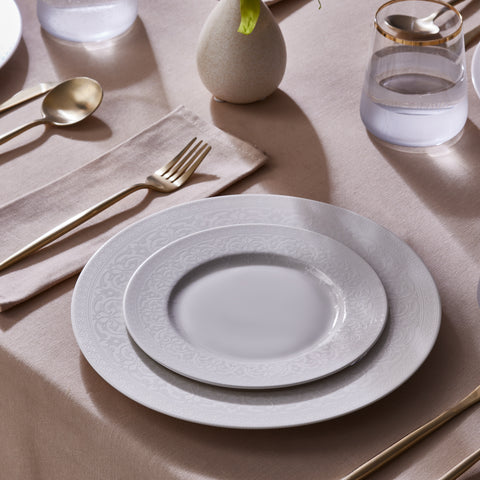 Karaca New Dome Dinnerware Set for 6 Persons, 24 Pieces, White

