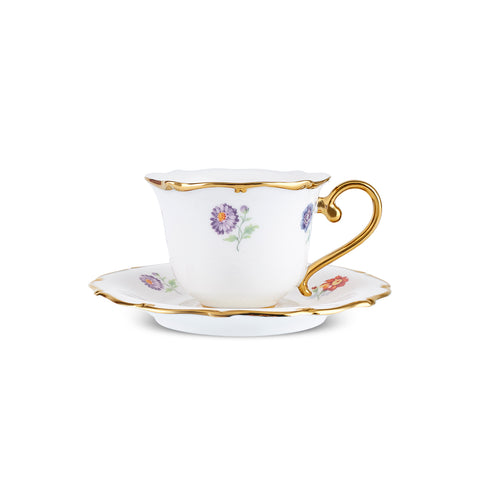Karaca Royal Bone Diana Coffee Cup Set for 6 People, 90 ml