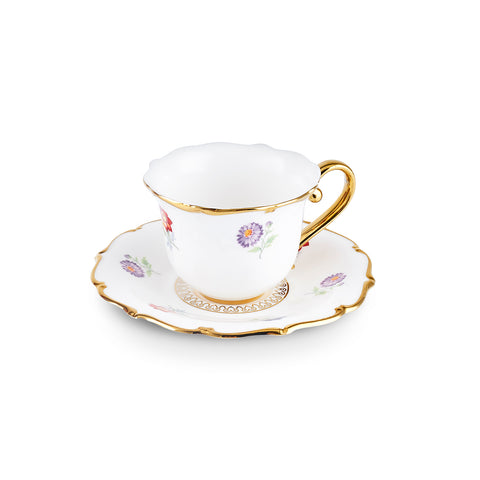 Karaca Royal Bone Diana Coffee Cup Set for 6 People, 90 ml