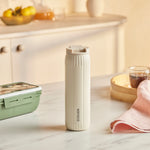 Karaca Rimo Auslaufsicherer Edelstahl-Thermos 600 ml Creme
