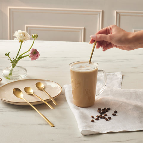 Karaca Boreas Gold 4 Parça Latte Kaşığı Kutulu