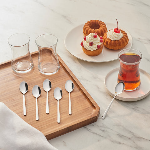 Karaca Boreas Silver 6 Parça Çay Kaşığı Kutulu