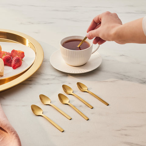 Karaca Sedir Gold 6 Parça Çay Kaşığı Kutulu