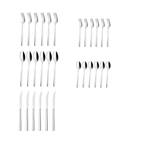Karaca Tivoli 30-Piece Cutlery Set for 6 People